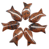 Natural Crystal Fish Shaped Pendant | Top Drilled Gemstone Fish Charm for DIY Jewelry Making | Healing Quartz Animal Totem for Necklaces, Earrings