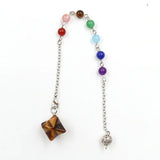 Multi Natural Crystal Merkaba Star Pendant Necklace Mixed Gemstone 3D Star Charm Jewelry for Women Gift