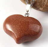 Boho Natural Crystal Heart Pendant, Polished Heart‑Shaped Healing Gemstone with Connector Bail, Reiki Meditation Energy Stone Amulet Pendant Bulk Supply