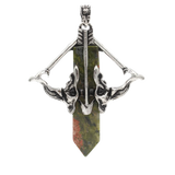 Vintage Cupid Arrow Crystal Point Pendant - Spiritual Healing Jewelry Charm