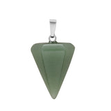 Faceted Cone Crystal Pendants for DIY Jewelry Making, Natural Gemstone Dowsing Pendulum Charms with Bail, Wholesale Wicca Divination Supplies for Necklaces
