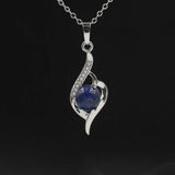 Letter N Heart Crystal Pendant necklace jewelry chakra charm healing quartz for women and girl