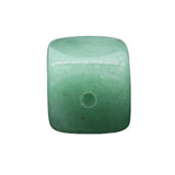 20mm Gemstone Square Incense Holder | Perforated Crystal Base for Sticks & DIY Jewelry