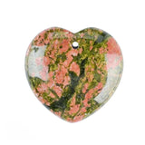 30MM Heart Crystal Gemstone Charms with Hole Punk Style Love Shaped Pendant DIY to Make Necklace & Keychain