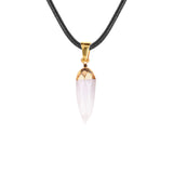 Faceted Chili Gemstone Pendant Necklace SN1871G Hand-Carved Protection Amulet 45CM Black Cord