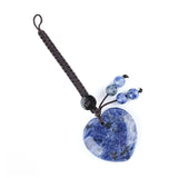 Fashional Gemstone Droplet Shaped Special Hand Engraved Pendant Woven Rope Keychain Bag Keychain Pendant Keychain Love Gift