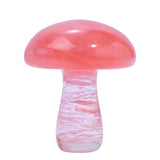 Natural Crystal Mushroom Carving Figurine | Mini Gemstone Mushroom Charm Pendant | Cottagecore Witchy Room Decor & Crystal Healing Stone