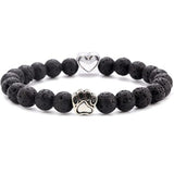 8mm Natural Crystal Stretch Beaded Bracelet with Heart Rhinestone Charm 19cm Elastic Energy Healing Gemstone Bracelet for Women Yoga Jewelry