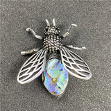 Natural Mixed Gemstone Honey Bee Brooch Pendant 2 in 1 Insect Animal Crystal Pin for Women Chakra Healing Jewelry