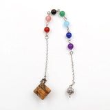 Multi Natural Crystal Merkaba Star Pendant Necklace Mixed Gemstone 3D Star Charm Jewelry for Women Gift
