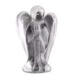 1.5Inch Gemstone Angel Figurine #SP1930 Hand Carved Pocket Healing Crystal Statue Perforated Spiritual Pendant for DIY Jewelry, Yoga Decor & Christmas Gifts
