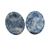 Polished Natural Crystal Oval Worry Stone, Multi Gemstone Thumb Massage Pocket Stone Anxiety Relief Reiki Healing Worry Stone
