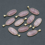 35mm Natural Green Aventurine Oval Pendant Necklace, Gold-Plated Bezel Gemstone Charm