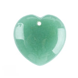 30MM Heart Crystal Gemstone Charms with Hole Punk Style Love Shaped Pendant DIY to Make Necklace & Keychain
