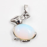Genuine Baltic Gemstone Animal Rabbit Pendant Key chain for Women in Sterling Silver Fashion Jewelry pendant for making