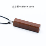 Natural Crystal Quartz Hexagonal Point Pendant Necklace Healing Stone Columns Jewelry for Women Men