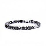 4MM Cube Gemstone Beads Hematite Stretch Bracelets for Women men