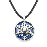 Pure Snowflake Crystal Pendant Necklace, Holiday Xmas Blessing Natural Stone Necklace Gift for Women & Girls