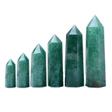 Natural Green Aventurine Crystal Point Tower Polished Hexagonal Obelisk Wand for Home Decor Meditation Crystal Collection Gift