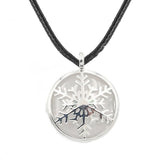 Pure Snowflake Crystal Pendant Necklace, Holiday Xmas Blessing Natural Stone Necklace Gift for Women & Girls