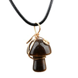 Bohemian Mushroom Crystal Necklace | 15×20mm Gemstone Pendant Vacation & Party Gift