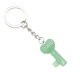 Symbolic Heart Key Crystal Keychain | Natural Healing Stone Pendant Bag & Key Charm