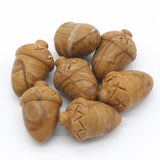 Natural Crystal Acorn Hazelnut Carving, Mixed Gemstone Mini Acorn Figurine, Healing Energy Crystal Stone for Home Decor & Jewelry Making