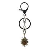 Oval Gemstone Pendant Keychain KC1502