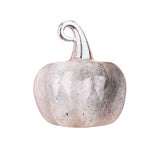 20MM Gemstone Pumpkin Pendant Ornament Handmade Craved Crystal Charm with Silver Bail for Halloween & Fall DIY Jewelry