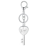 Natural Crystal Heart Key Keychain, Chakra Healing Gemstone Keyring for Car Keys & Bag Charm