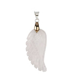 Angel Wing Crystal Pendant Key chains Adjustable Reiki Healing Stone Natural Gemstone Key Chain for Women Men