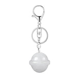 20mm Natural Crystal Planet Keychain, Cute Multicolor Stone Pendant for Bags & Wallets