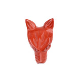 Handmade Craved 1 Inch Mini Wolf Head Crystal Figurine Ornament for Home Decor Meditation, Reiki & Spiritual Gift #SP1887
