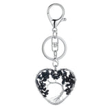 Tree of Life Chakra Key chain Pendant Heart-Shaped 7 Chakras Natural Gemstone Handmade key chain for Women Men