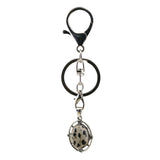 Oval Gemstone Pendant Keychain KC1502