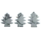 40-42mm Natural Green Aventurine Christmas Tree Carving, Hand-Carved Crystal Decor for Holiday & Home