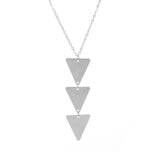 Long Necklace Charm Three Triangle Arrow Pendant Necklace Gold Fashion Necklace Jewelry for Women and Girls Gifts