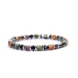 4MM Cube Gemstone Beads Hematite Stretch Bracelets for Women men