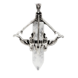 Vintage Cupid Arrow Crystal Point Pendant - Spiritual Healing Jewelry Charm