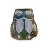 Hand Carved Natura Owl Gemstone Figurine 1.0Inch Animal Statue for Home Decor, Healing Crystals & Thoughtful Gifts