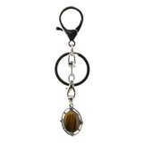 Oval Gemstone Pendant Keychain KC1502