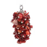 Natural Rose Quartz Grape Cluster Pendant Necklace Chakra Healing Crystal Jewelry for Women