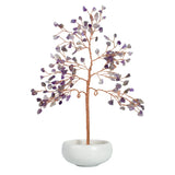 Crystal Gemstone Tree | Feng Shui Money Tree in White Small Bowl Base for Indoor Home Decoration