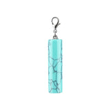 Gemstone Cylinder Pendant – 8x30mm Crystal Charm for Necklace, Keychain & Bag Tag – Healing Stone Jewelry for Women & Men