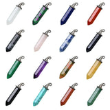 Natural Crystal Hexagonal Point Pendant with Witch Hat Bail | Healing Stone Charm for DIY Jewelry