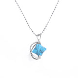 Rotatable Merkaba Star Natural Crystal Pendant, 29×22mm Silver‑Tone Open Metal Frame 3D Merkaba Gemstone Charms for DIY Necklace Jewelry Making Bulk