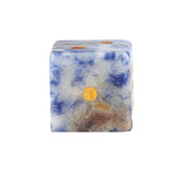 Premium Hand-Cut Crystal Dice with Gold Pips • 16mm Semi-Precious Stone Decorative Dice for Amethyst, Jade, Obsidian, Rose Quartz