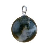20mm Natural Polished Crystal Sphere Pendant Charms, Round Gemstone Ball DIY Jewelry Making Supplies Chakra Healing Pendant for Necklace Craft