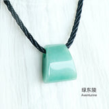 Natural agate crystal fan axe with large hole and thick rope pendant DIY design handmade necklace original national style