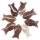 Natural Crystal Fish Shaped Pendant | Top Drilled Gemstone Fish Charm for DIY Jewelry Making | Healing Quartz Animal Totem for Necklaces, Earrings